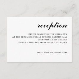 Sencilla recepción de escritura moderna de boda ne