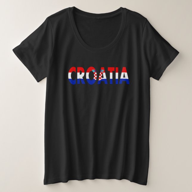 Sencilla ropa de bandera nacional de Croacia moder (Anverso del diseño)