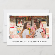 Sencilla será mi tarjeta de foto de doncella de ho