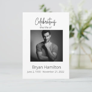 Sencilla simpatía funeraria Foto Tarjeta de plegar