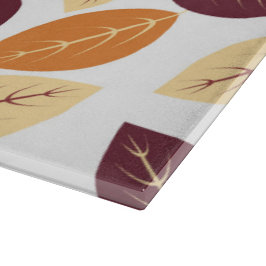 Sencilla tabla de corte de hojas de otoño