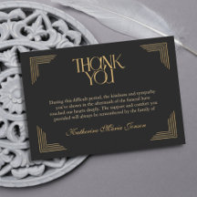 Sencilla tarjeta de condolencias negra y dorada de