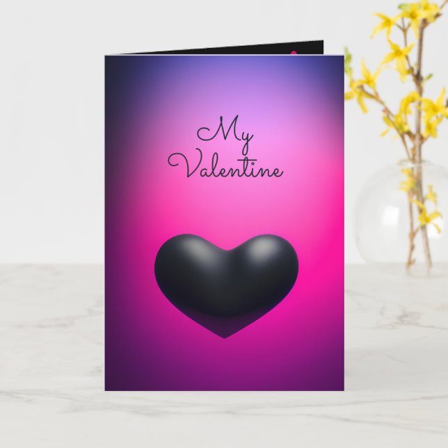 Sencilla tarjeta de San Valentín de foto elegante  (flor amarilla)