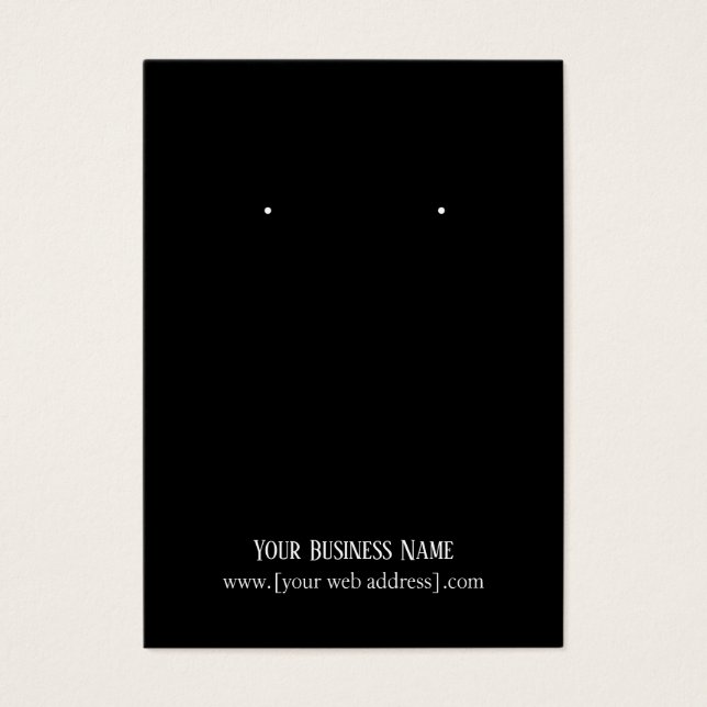 Sencilla tarjeta de visita de Personalizado negro  (Frente)