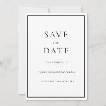 Sencilla tarjeta digital de Save the Date tradicio