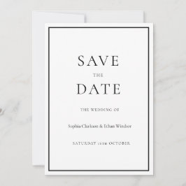 Sencilla tarjeta digital de Save the Date tradicio