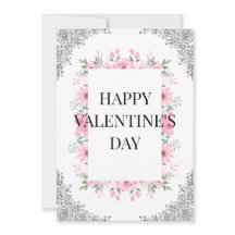 Sencilla tarjeta elegante del día de San Valentín 