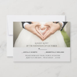 Sencilla Tarjeta RSVP Personalizado Elegante Con E