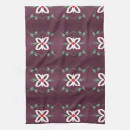 Sencilla toalla de té con tinte y ciruela