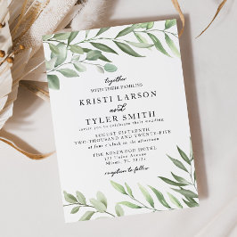 Sencilla vegetación deja la invitación a la boda