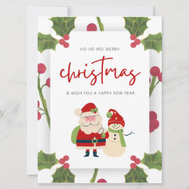 Sencilla y elegante acuarela Feliz Navidad