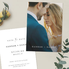 Sencilla y elegante foto Guardar la invitación de