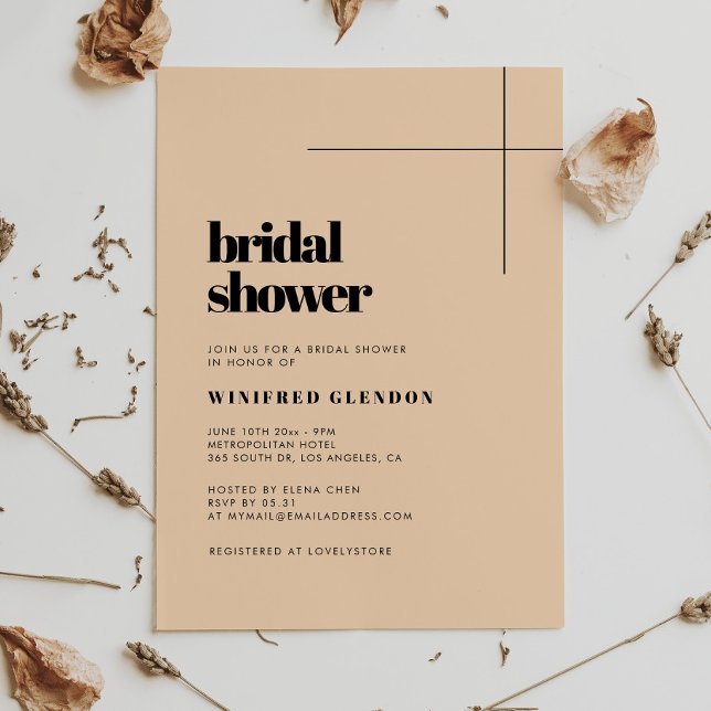 Sencilla y elegante invitación a la ducha de novia (Subido por el creador)