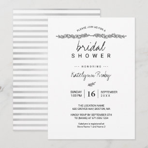 Sencilla y elegante invitación para baby shower nu