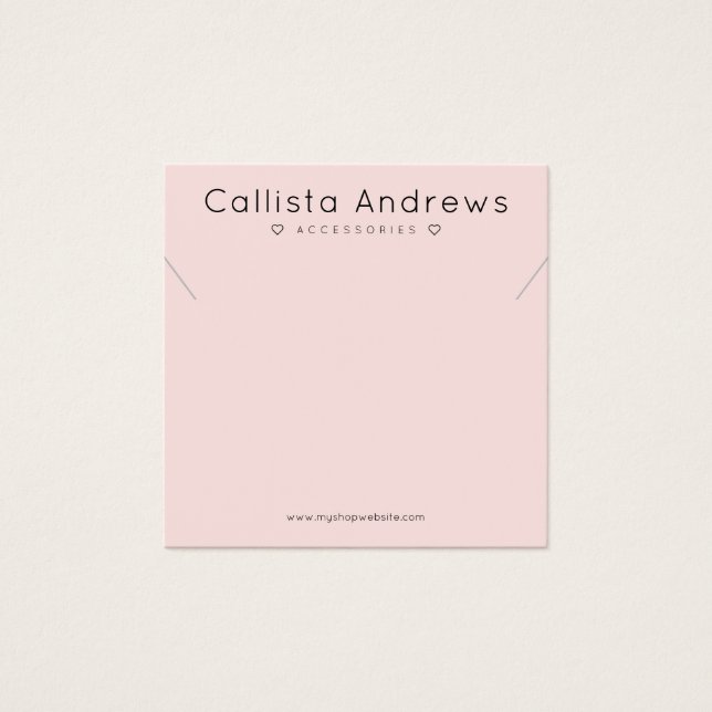 Sencilla y elegante pantalla de collar de corazone (Anverso)