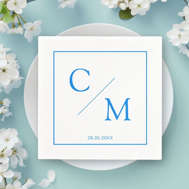Sencilla y elegante servilleta (Personalized Simple Elegant Monogram Napkin)