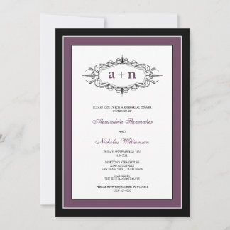 Sencillamente Elegante Ensayo Invitación a la cena