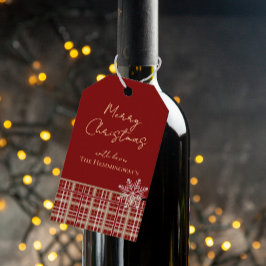 Sencillamente Elegante Etiqueta De Regalo De Snowf