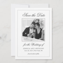 Sencillamente elegante Foto Guardar tarjeta de fec