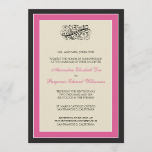 Sencillamente elegante invitación de matrimonio ne