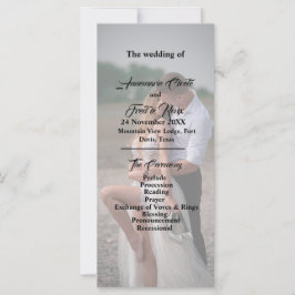 Sencillamente Elegante Typografía Programa de Boda