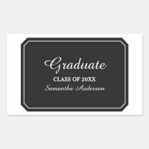 Sencillamente Elegantes Pegatinas de Graduación Ne