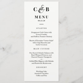 Sencillamente espléndida tarjeta de menú EDITABLE