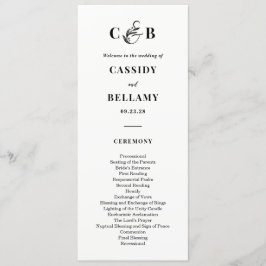 Sencillamente espléndido programa de matrimonio de