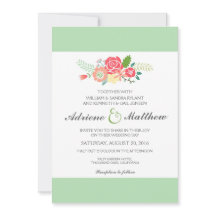 Sencillamente Invitación a la boda de Floral y de 