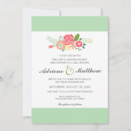 Sencillamente Invitación a la boda de Floral y de