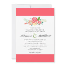 Sencillamente Invitación a la boda de Floral y de 