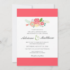 Sencillamente Invitación a la boda de Floral y de