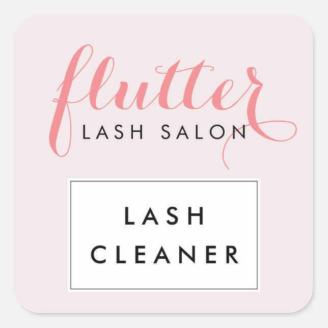 Sencillamente Pegatinas Lash Salon Lash Cleaner (Anverso)