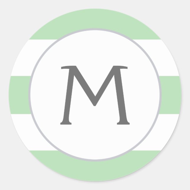 Sencillamente rayas Pegatinas monográficos / menta (Anverso)