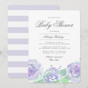 Sencillamente Serene Baby Shower Invitación