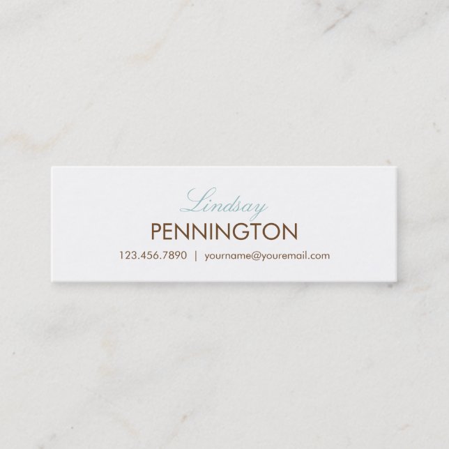 Sencillamente, sus modernas tarjetas de llamadas S (Anverso)