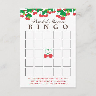 Sencillas cerezas dulces Ducha de novia Tarjetas d