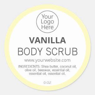 Sencillas etiquetas con el logotipo de la vainilla