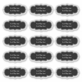 Sencillas etiquetas de cocina negra moderna