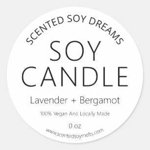 Sencillas etiquetas Minimalistas de velas de soja