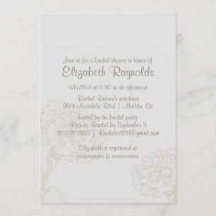 Sencillas invitaciones a la ducha marfileña