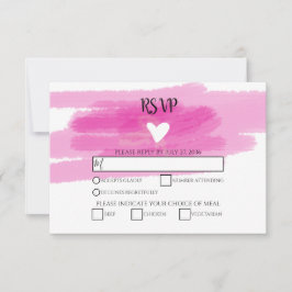 Sencillas pinturas y tarjetas RSVP de casamiento