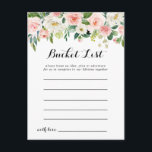 Sencillas tarjetas de lista de cubos de follaje ve<br><div class="desc">Estas sencillas tarjetas folclóricas verdes son la actividad perfecta para una boda tropical o una ducha nupcial. El diseño presenta rosas pintados a mano,  blancos,  rosados y ondulados,  incrustados en un follaje verde,  que inspiran la belleza artística. El signo de la lista de cubo se vende por separado.</div>