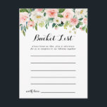 Sencillas tarjetas de lista de cubos de follaje ve<br><div class="desc">Estas sencillas tarjetas folclóricas verdes son la actividad perfecta para una boda tropical o una ducha nupcial. El diseño presenta rosas pintados a mano,  blancos,  rosados y ondulados,  incrustados en un follaje verde,  que inspiran la belleza artística. El signo de la lista de cubo se vende por separado.</div>