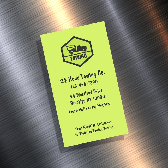 Sencillas tarjetas de negocios magnéticas de remol (Subido por el creador)