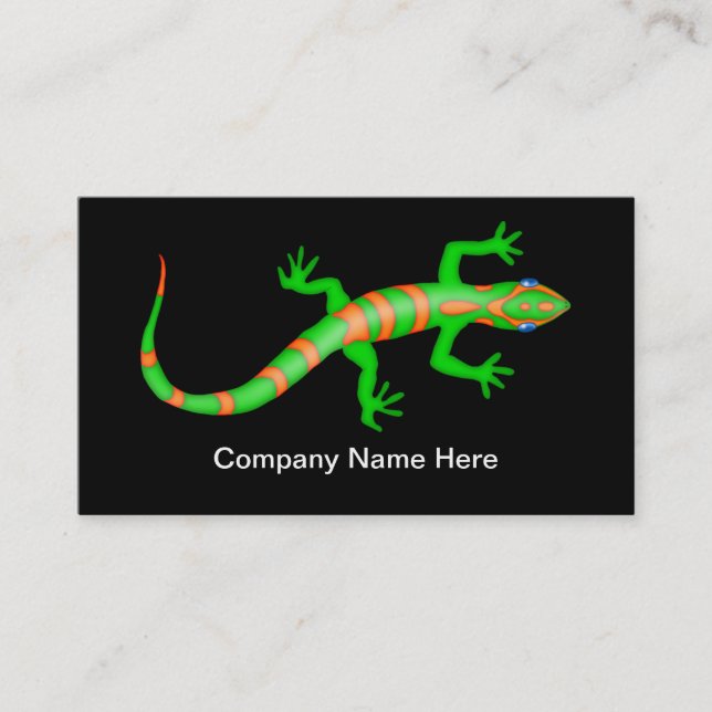 Sencillas tarjetas de visita Guay Gecko Lizard (Anverso)
