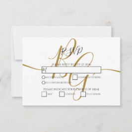 Sencillas y elegantes tarjetas RSVP de Boda de Ini