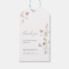 Sencillo amor en flor etiqueta de favor de ducha d