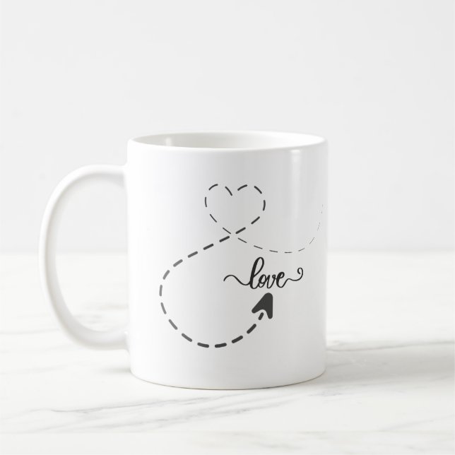 Sencillo "Amor" Negro Texto Texturizado Copa de Ca (Izquierda)