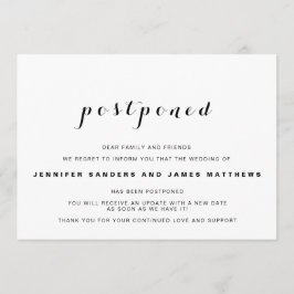 Sencillo Anuncio de Boda Aplazada